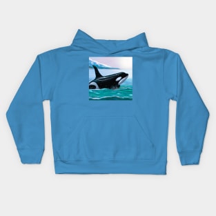 Orca Killer Whale Painting Kids Hoodie